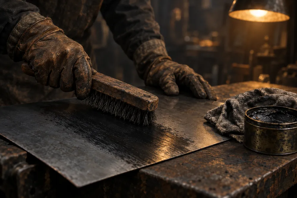 Why we blacken steel by hand, one panel at a time